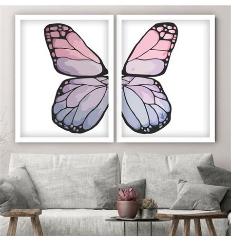 Conjunto De Quadros 30x40 Decorativo Asas De Borboleta Elo7