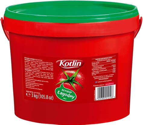 Ketchup Łagodny Kotlin Duży wiadro 3000g 3kg 11921499936 Allegro pl