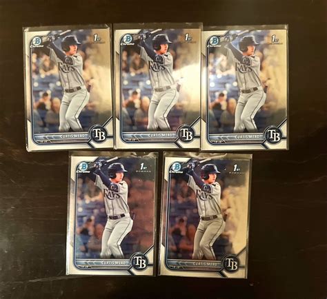 2022 Bowman Chrome Curtis Mead 1st Bowman LOT 5 Tampa Bay Rays EBay