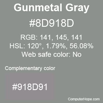 8D918D Gunmetal Gray HTML Color Code