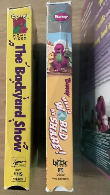 Lot De Cassettes Barney Vhs The Backyard Show What World We Share