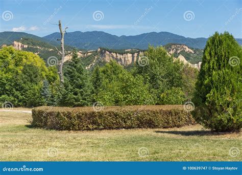 The Sand Pyramids Near Ancient Melnik Town, Bulgaria Stock Image ...