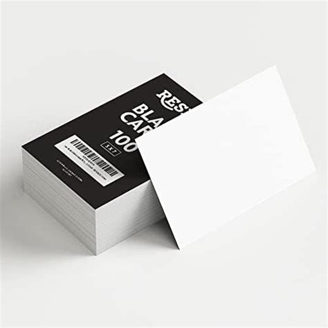 Amazon.com : Reskid 100 Pack of White Cardstock - Thick Paper - 5 x 7" Blank Heavy Weight 110lb ...