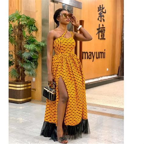 Front Slit Maxi Ankara Dress African Print Dress Ankara Dress