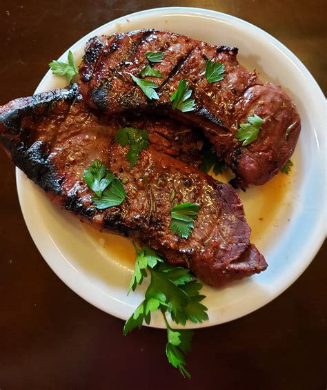 Homemade Grilled Venison Steaks Food