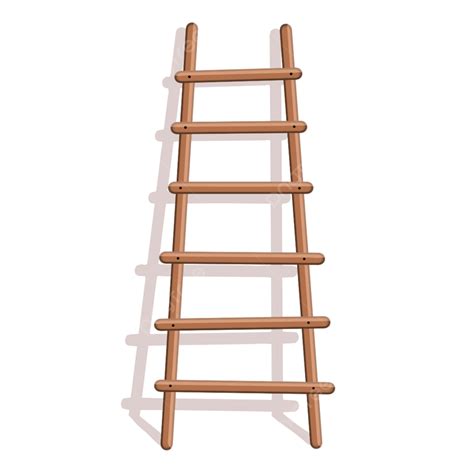 ladder white transparent ladder wooden ladder ladder material hand drawn ladder png image