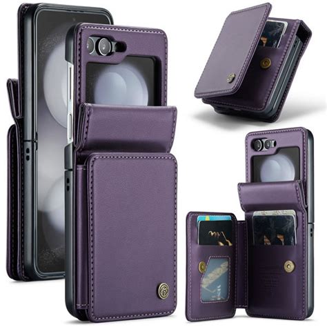 Caseme Samsung Galaxy Z Flip Pu Leather Wallet Case With Rfid