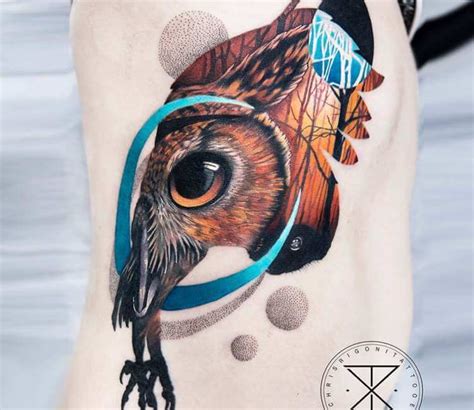 Owl Tattoo By Chris Rigoni Post Art Tattoo Abstract Tattoo