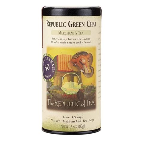 The Republic Of Tea Organic Turmeric Ginger Green Tea 50 Tea Bags Gourmet Green Tea And