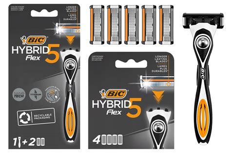 BIC Hybrid 5 Flex Maszynka do Golenia + 6 wkładów (3086123644922 ...