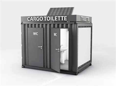 Premium Photo 3d Illustration Of Converted Old Shipping Container Into Wc Cabine Isolated White