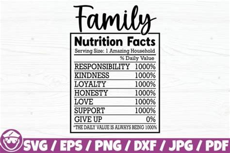 Family Nutrition Facts Graphic by CaptainBoard · Creative Fabrica