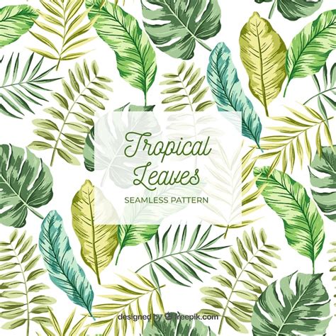 Free Vector | Tropical leaves pattern