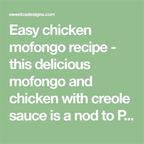 Easy Chicken Mofongo Recipe This Delicious Mofongo And Chicken With