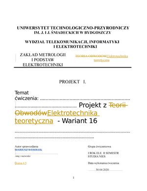 KSP Sprawko 12 cw 12 Sprawozdanie Spis treści 1 Cel Studocu