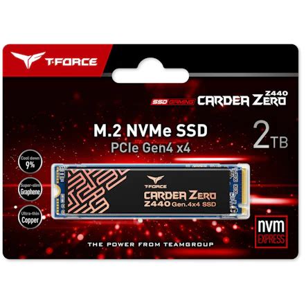 TeamGroup T Force Cardea Zero Z440 2TB NVMe PCIe Gen4 M 2 Solid State