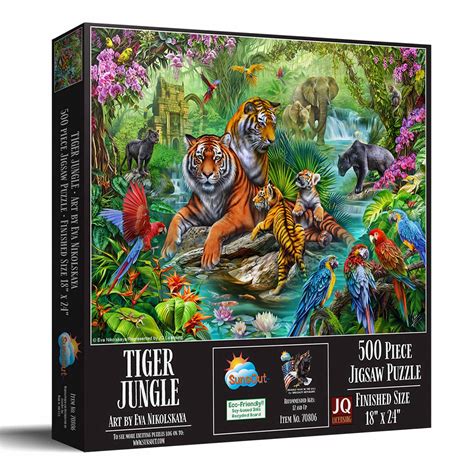 Tiger Jungle 500 Pieces SunsOut Puzzle Warehouse