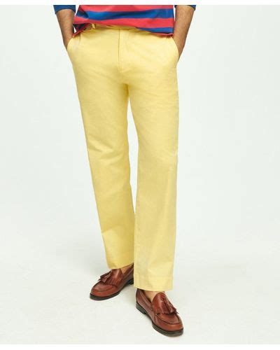 Yellow Brooks Brothers Pants Slacks And Chinos For Men Lyst