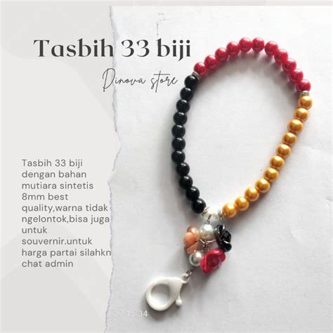 Jual Tasbih Butir Mutiara Sintetic Asli Tasbih Kecil Cantik Modern