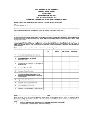 Fillable Online Proxy Voting Form PDF Fax Email Print PdfFiller