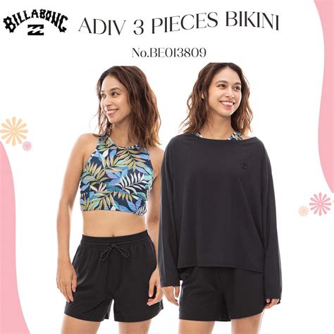 楽天市場24 SS BILLABONG ビラボン 水着 ADIV 3 PIECES BIKINI 3点セット ビキニ ショートパンツ ロン