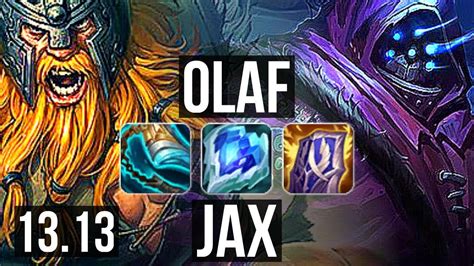 Olaf Vs Jax Top 12 2 7 Legendary 300 Games 900k Mastery Euw