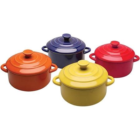 Amazon Kook Ceramic Mini Cocotte Set Small Casserole Dishes With