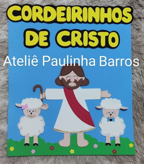 Placa De Porta Cordeirinhos De Cristo Elo