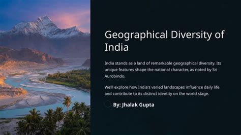 geographical diversity  india  dpptx