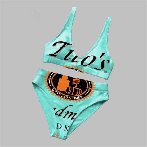 Vodka U Neck Mid Rise Two Piece Bikini Set Grishko