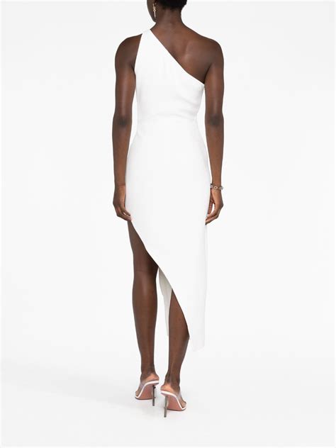 David Koma Crystal Embellished One Shoulder Dress Farfetch