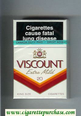 Viscount Extra Mild 20 Cigarettes Hard Box