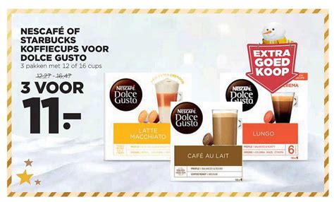 Nescafé Of Starbucks Koffiecups Voor Dolce Gusto Aanbieding bij Jumbo