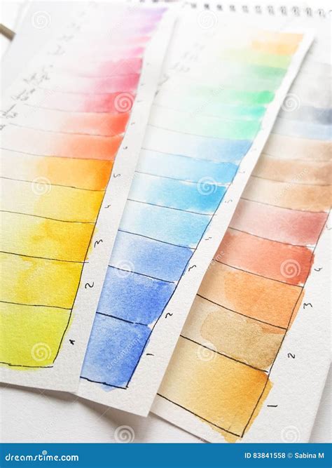 Color swatches stock photo. Image of winsor, color, painting - 83841558