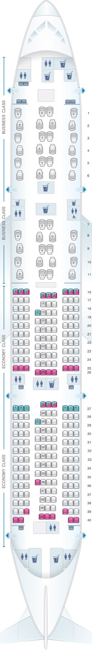 18 Qatar Airways Seat Map Boeing 777 200lr