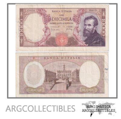 Italia Billete Liras P C Vf Escrito Argcollectibles