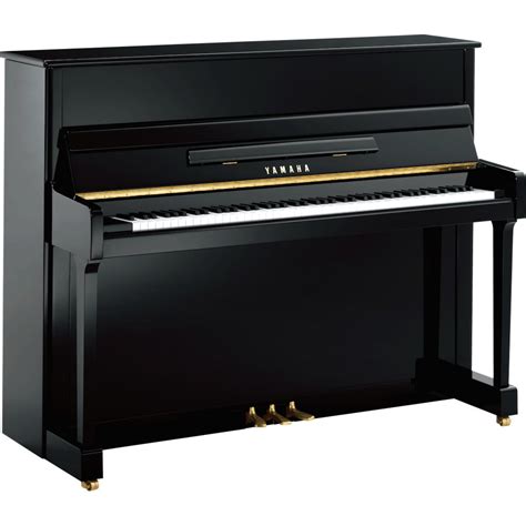 Yamaha P Upright Piano Polished Ebony With Castors At Gear Music