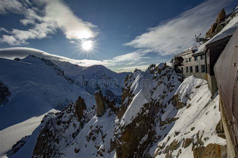 Aiguille Du Midi In Chamonix Alps Editorial Image Image Of