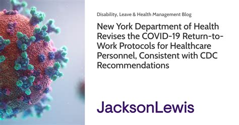 New York Department Of Health Revises The Covid 19 Return To Work