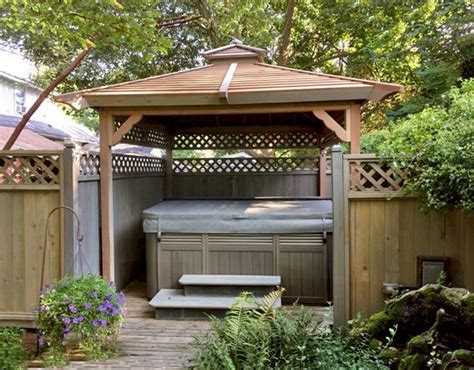 Hot Tub Enclosure Kits: Hot Tub Pavilion Kit Made of Redwood