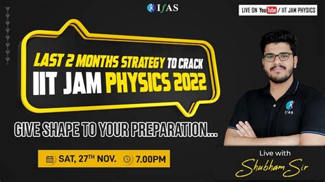 How To Crack Iit Jam Physics In Months Preparation Youtube