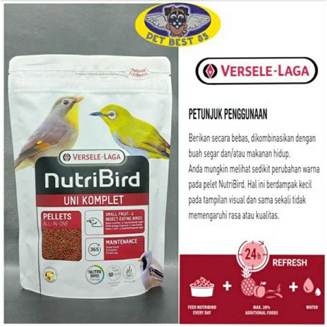 Jual Uni Komplet Nutribird Gr Versele Laga Burung Pemakan Buah