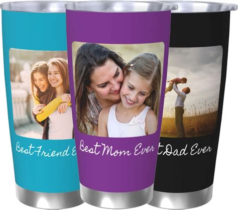 Exylanor Personalized Custom Coffee Tumblers With Picture