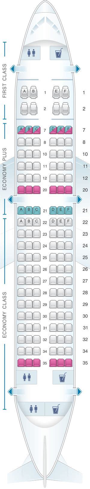 United Airbus A319 Seat Map