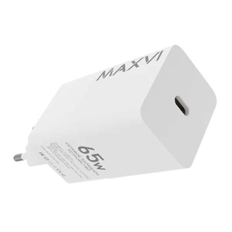 Сетевой блок Maxvi 65W USB-C белый купить по низкой цене, описание ...