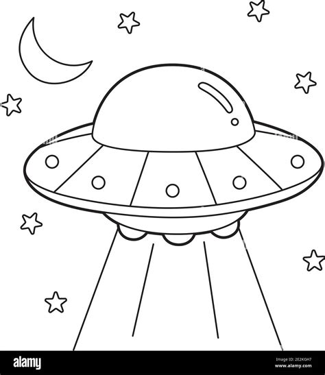 Ufo Coloring Page Stock Vector Image And Art Alamy