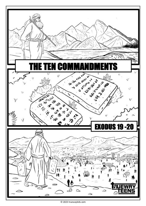 The Ten Commandments Exodus 19 20 Bible Lesson For Teens