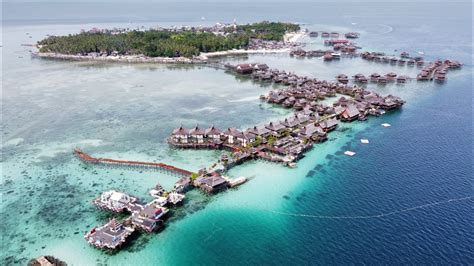 drone view mabul island   base  diving  sipadan scuba