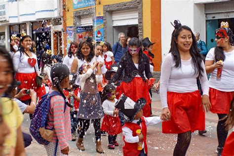 Carnival parade in Ecuador editorial photography. Image of america ...