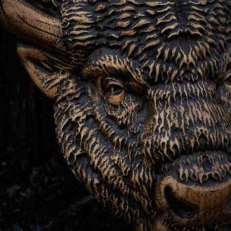 Majestic Bison Wooden Buffalo Head Bas Relief For Rustic Chic Charm Etsy